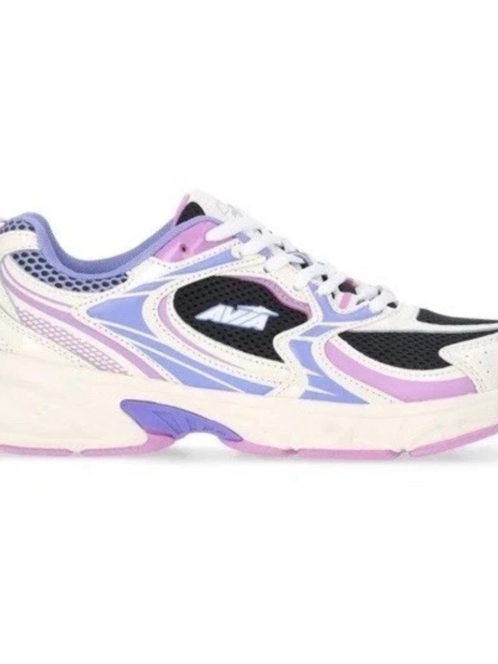 Avia Women's Athletic Sneakers in White, Lavender & Black